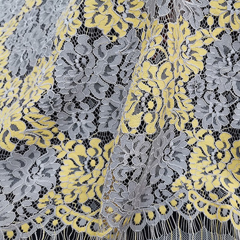 Dress Eyelash Cutwork Lace Fabric for Women's Wear Wholesale Supplier 5